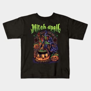 Halloween Scary Witch Kids T-Shirt